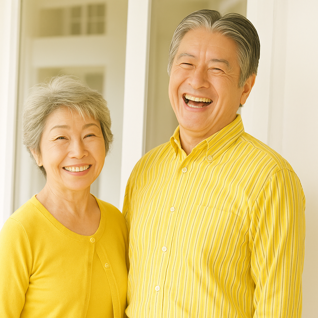 幸せな笑顔のカップル